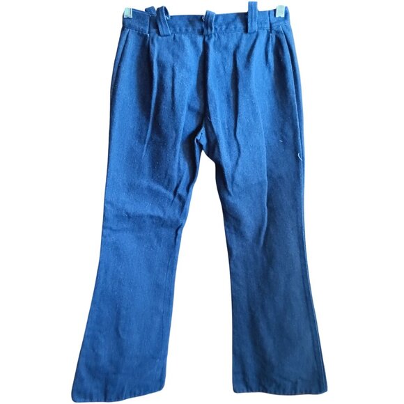 26x30 Vintage 70's Bobby Brooks High-Waist Flared Denim Jeans Snap Fly Hippie - Picture 3 of 8